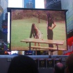 Shailla Quadra is "Cyrilla Mal" and Dani Swan "Kate Loca" in "Brad Fitt Will Be Mine" screening in the heart of Times Square at the NYCIFF 2011