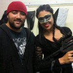 Actor-Writer-Director-Producer James Peniata and Actress Shailla Quadra behind the scenes of "ATOMIC KINDGOM"